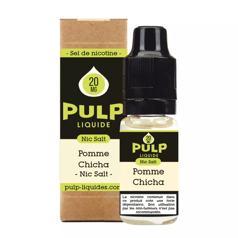 Pulp Nic Salt Pomme Chicha 10ml - BE Vapitex Maroc