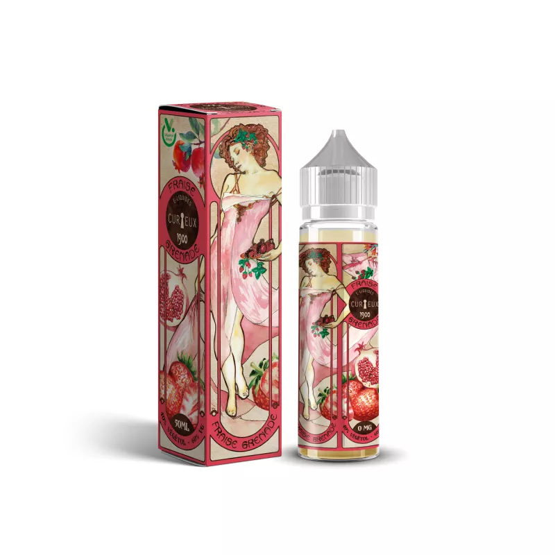 1900 - Fraise Grenade 00MG/50ML - ZHC - Curieux Vaprotex SARL Maroc