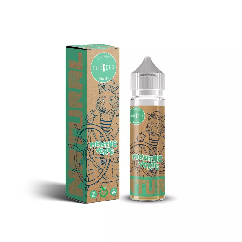 Curieux Natural - MENTHE VERTE 00MG/50ML - ZHC By Curieux Vapitex Maroc