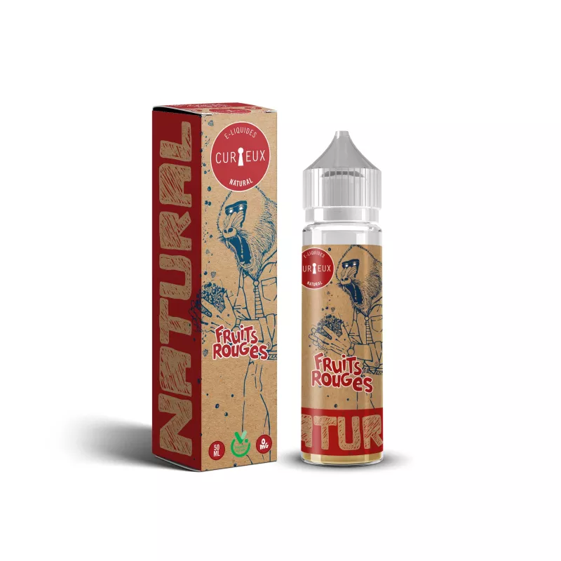 Curieux Natural - FRUITS ROUGES 00MG/50ML -ZHC By Curieux Vapitex Maroc